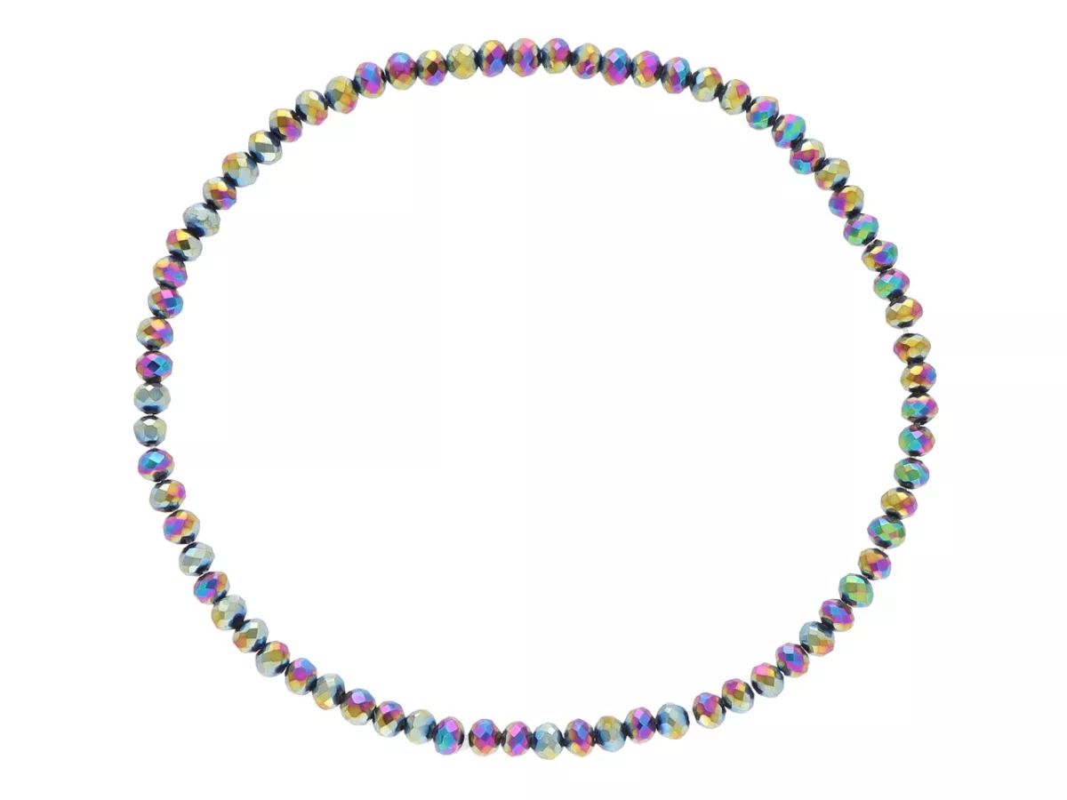 R4B76 BRANSOLETKA KRYSZTAŁKI 2,5 mm NA GUMCE