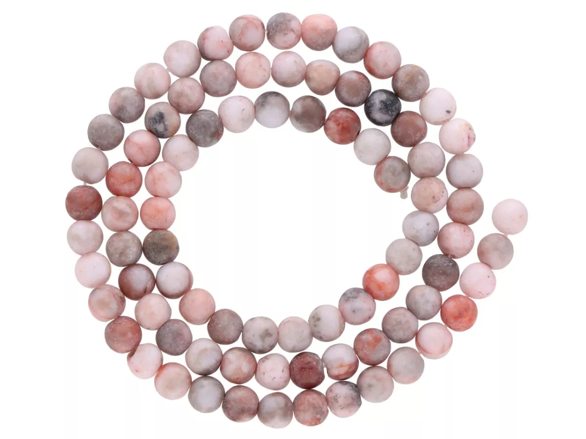 K6Y37 RODONIT MATOWY KULE 4,5 mm - 1 SZNUR