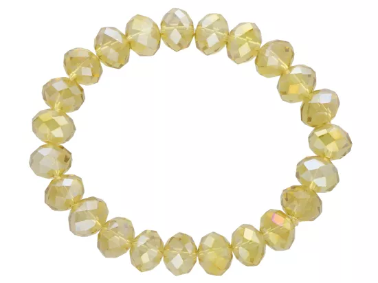 R1S92 BRANSOLETKA KRYSZTAŁKI NA GUMCE 10 mm