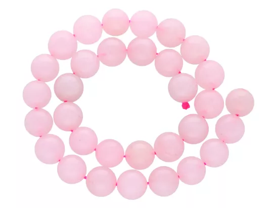 K5Z52 KWARC RÓŻOWY KULE 12 mm  - 1 SZNUR