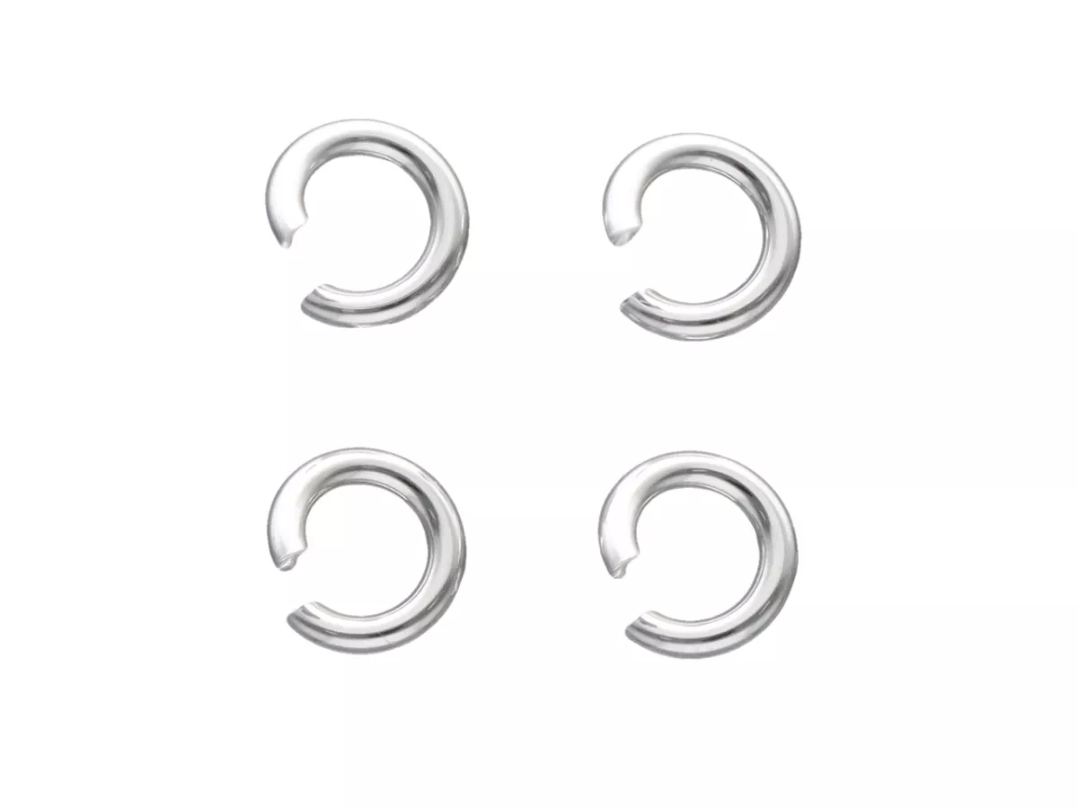 P3C59 KÓŁKA OGNIWKA 4,6 mm SREBRO 925 - 4 SZTUKI