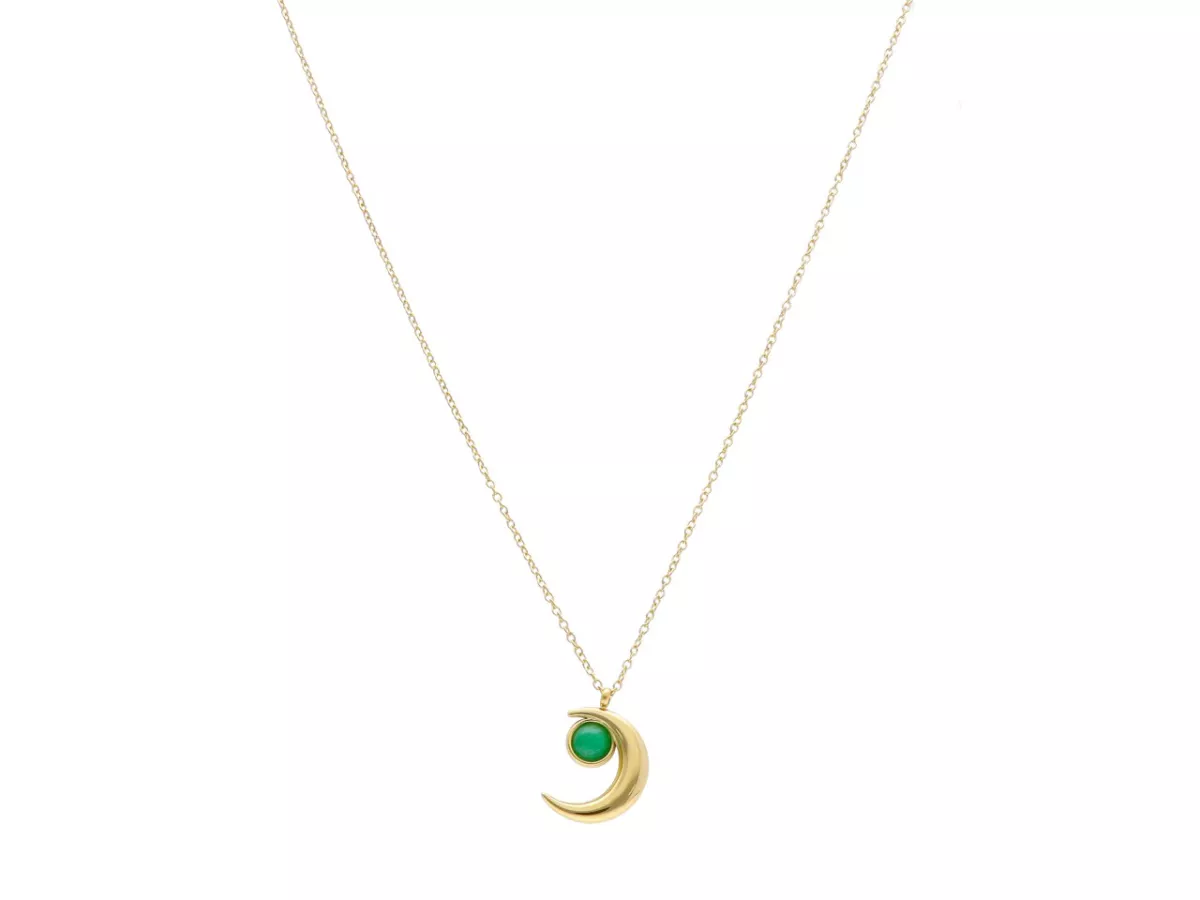 N3N16 NASZYJNIK NEFRYT I STAL CHIRURGICZNA