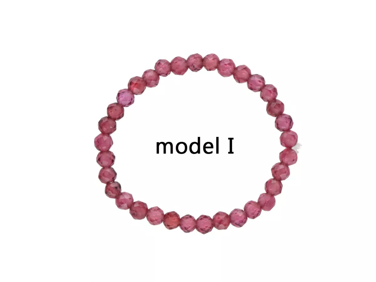 R3B70 PIERŚCIONEK GRANAT KULE FASETOWANE 2 mm