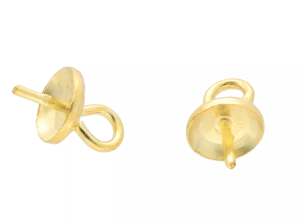 P3K34 KOŃCÓWKI DO WKLEJANIA KAPTUREK 5 mm SREBRO 925 - 2 SZTUKI