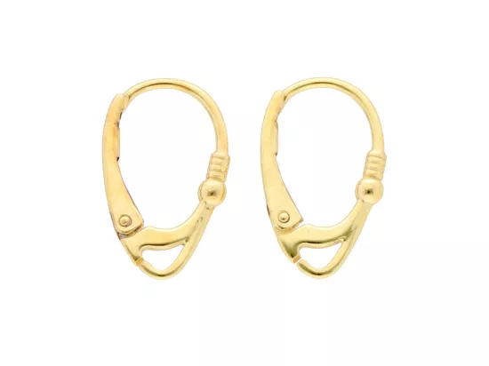 P3H74 BIGLE ANGIELSKIE SREBRO 925 POZŁACANE - 1 PARA