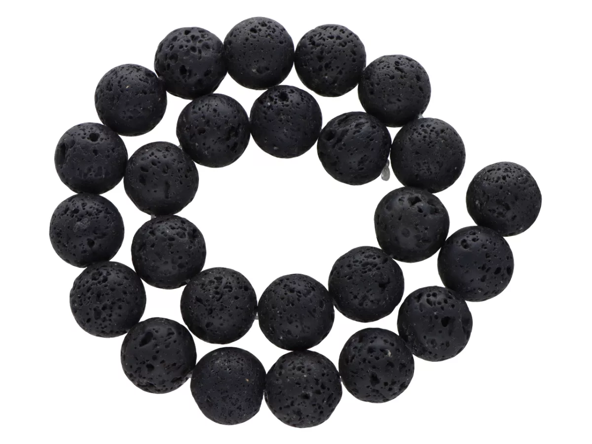 L1A44 CZARNA LAWA KULE 16 mm - 1 SZNUR