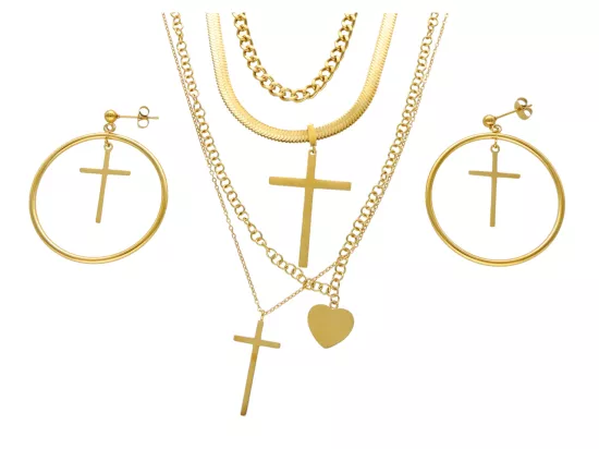 N3G47 KOMPLET BIŻUTERII STAL CHIRURGICZNA