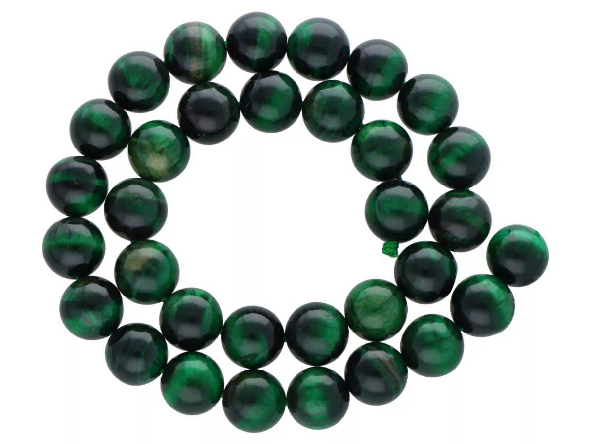 K5W92 TYGRYSIE OKO ZIELONE KULE 12 mm SZNUR