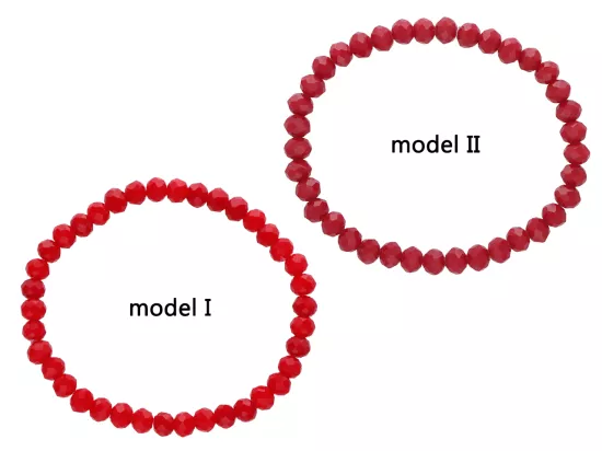 R4G07 BRANSOLETKA KRYSZTAŁKI 6 mm NA GUMCE