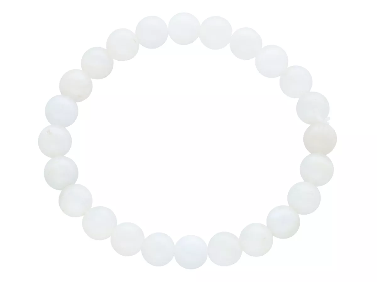 R4J27 BRANSOLETKA KAMIEŃ KSIĘŻYCOWY LUX KULE 8 mm