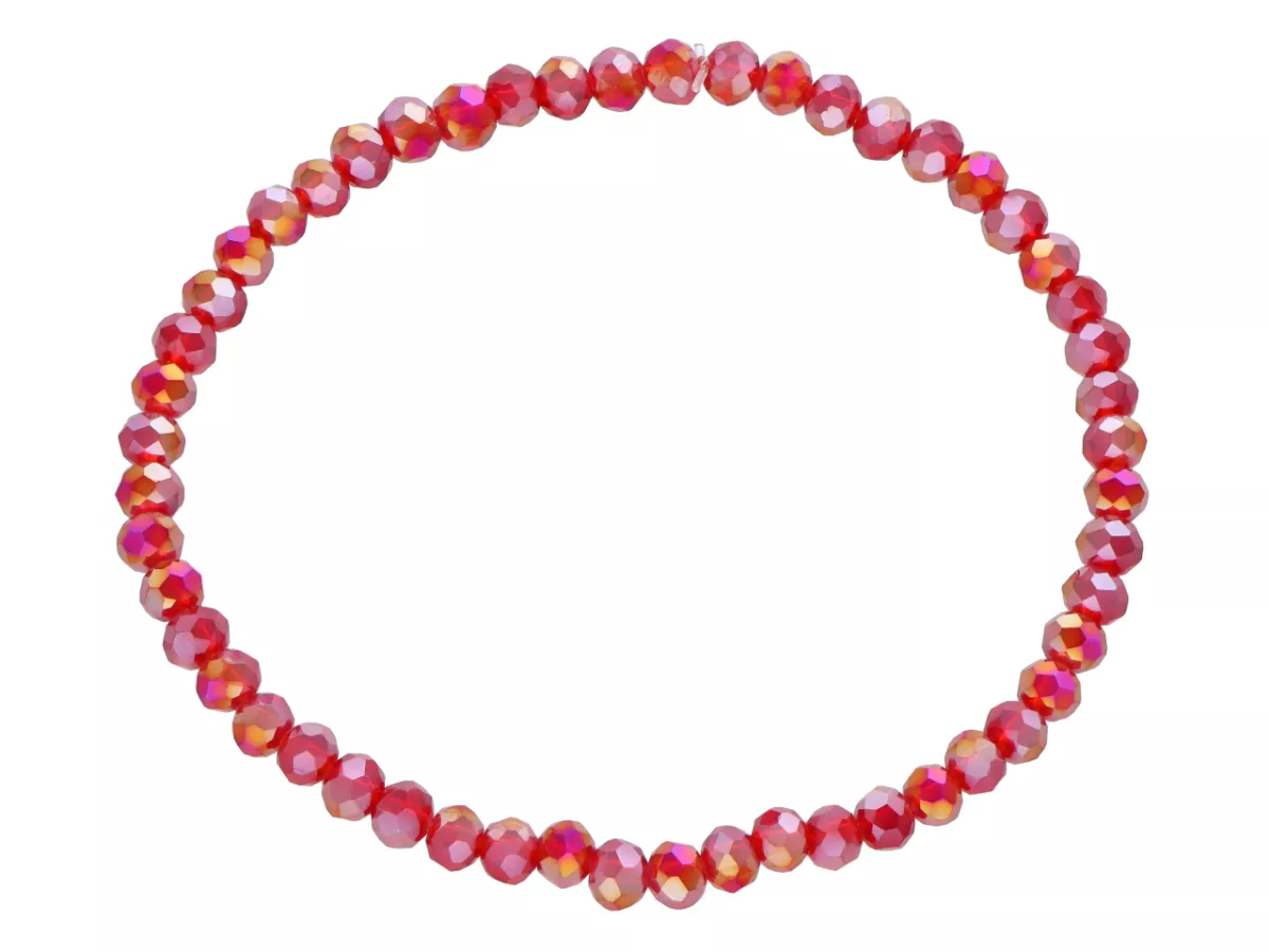 R4F63 BRANSOLETKA KRYSZTAŁKI 4,5 mm NA GUMCE