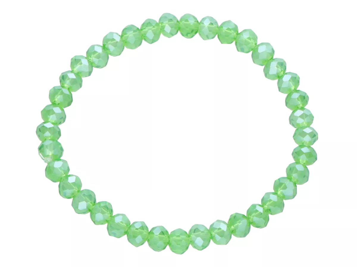 R4F94 BRANSOLETKA KRYSZTAŁKI 6 mm NA GUMCE