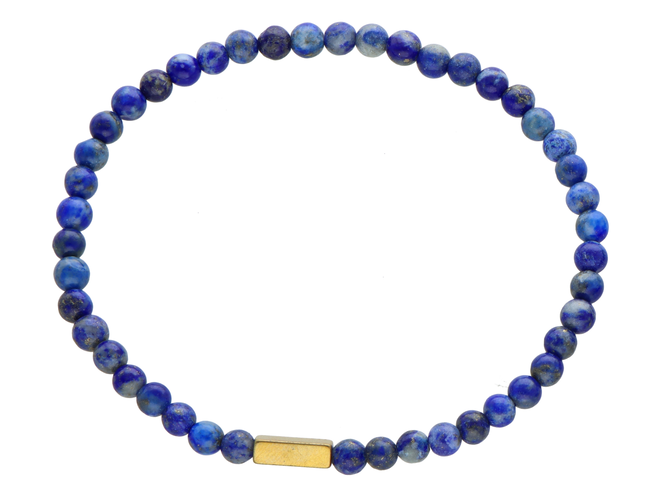 R4L60 BRANSOLETKA LAPIS LAZULI KULE 4 mm