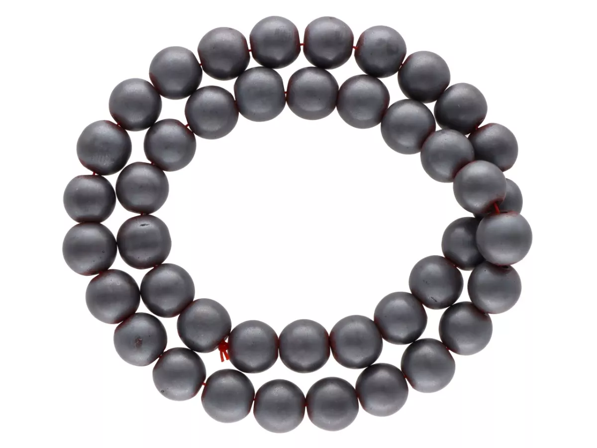 K5X59 HEMATYT MATOWY KULE 10 mm - 1 SZNUR