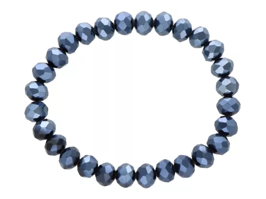 R4D18 BRANSOLETKA KRYSZTAŁKI 8 mm NA GUMCE