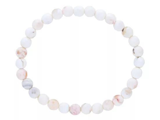 R5D55 BRANSOLETKA AGAT KULE FASETOWANE 6 mm