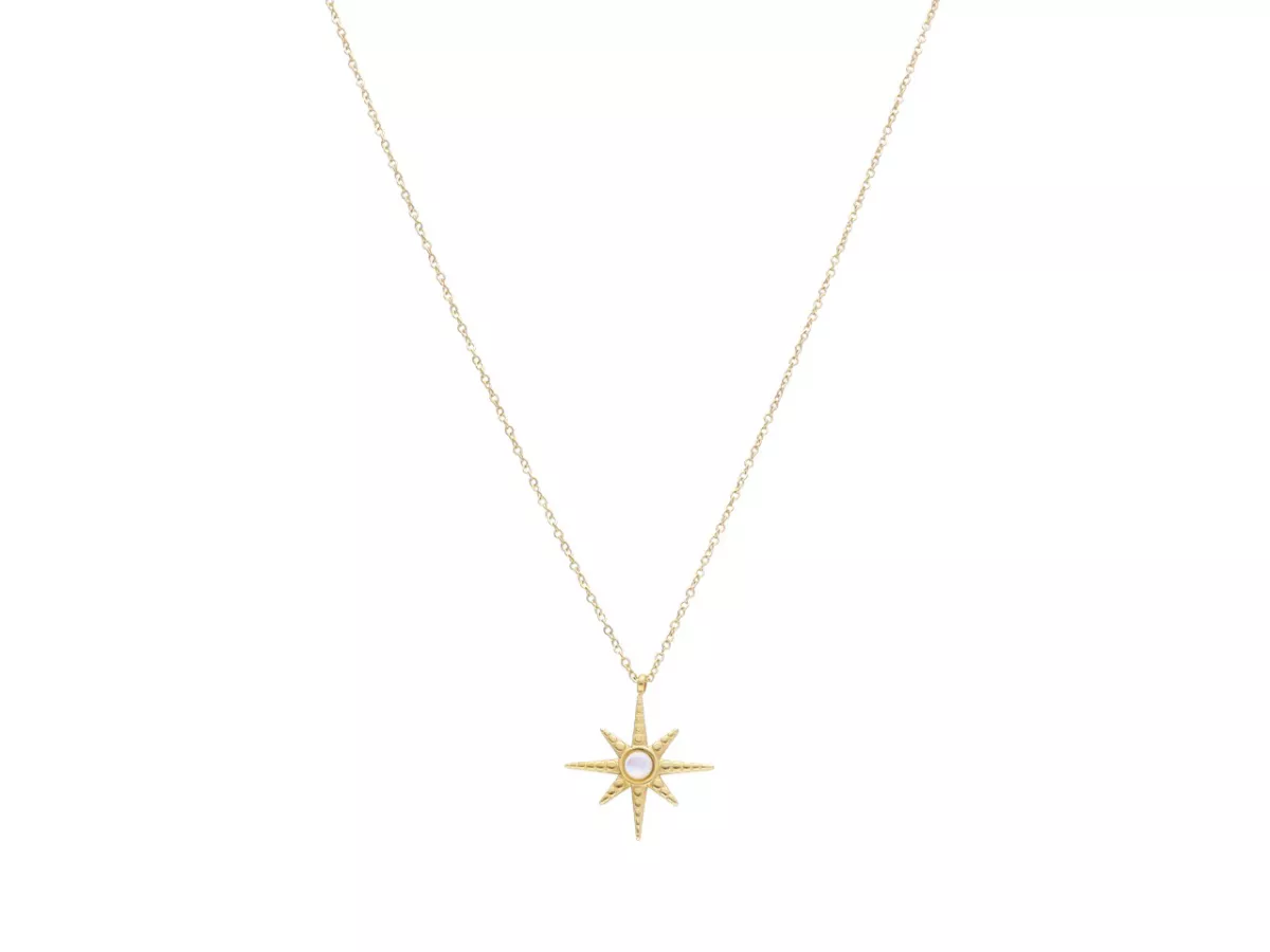 N3M91 NASZYJNIK MASA PERŁOWA I STAL CHIRURGICZNA