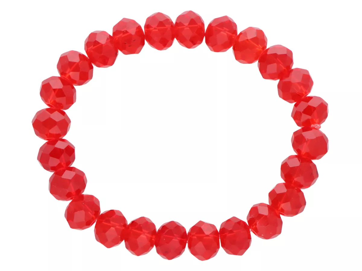 R1S94 BRANSOLETKA KRYSZTAŁKI NA GUMCE 10 mm