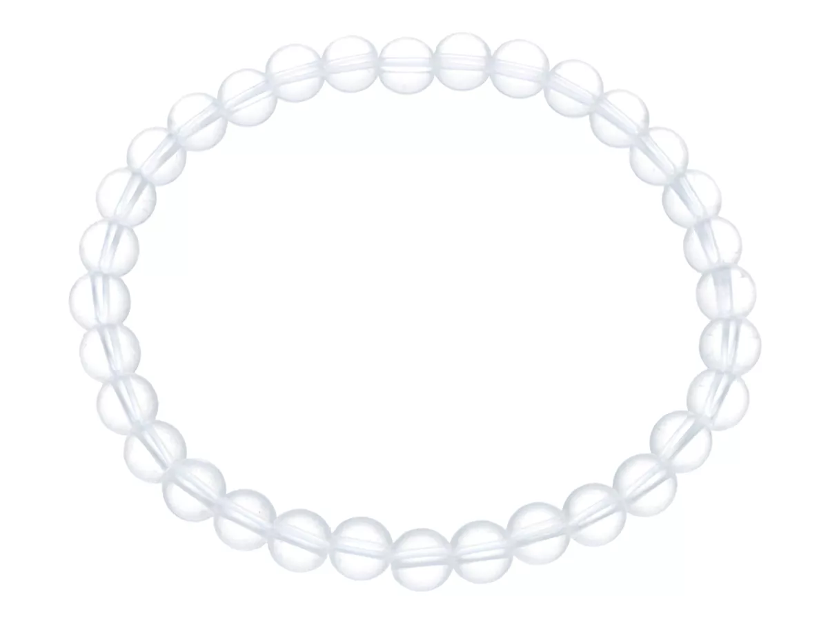 R4E43 BRANSOLETKA KRYSZTAŁ GÓRSKI KULE 6,5 mm