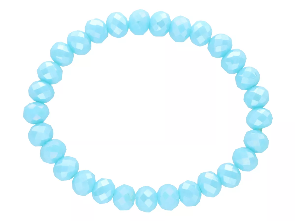 R2T40 BRANSOLETKA KRYSZTAŁKI 8 mm NA GUMCE