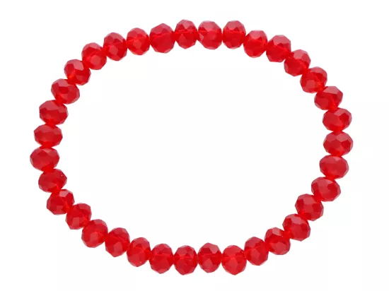 R4C82 BRANSOLETKA KRYSZTAŁKI 6 mm NA GUMCE