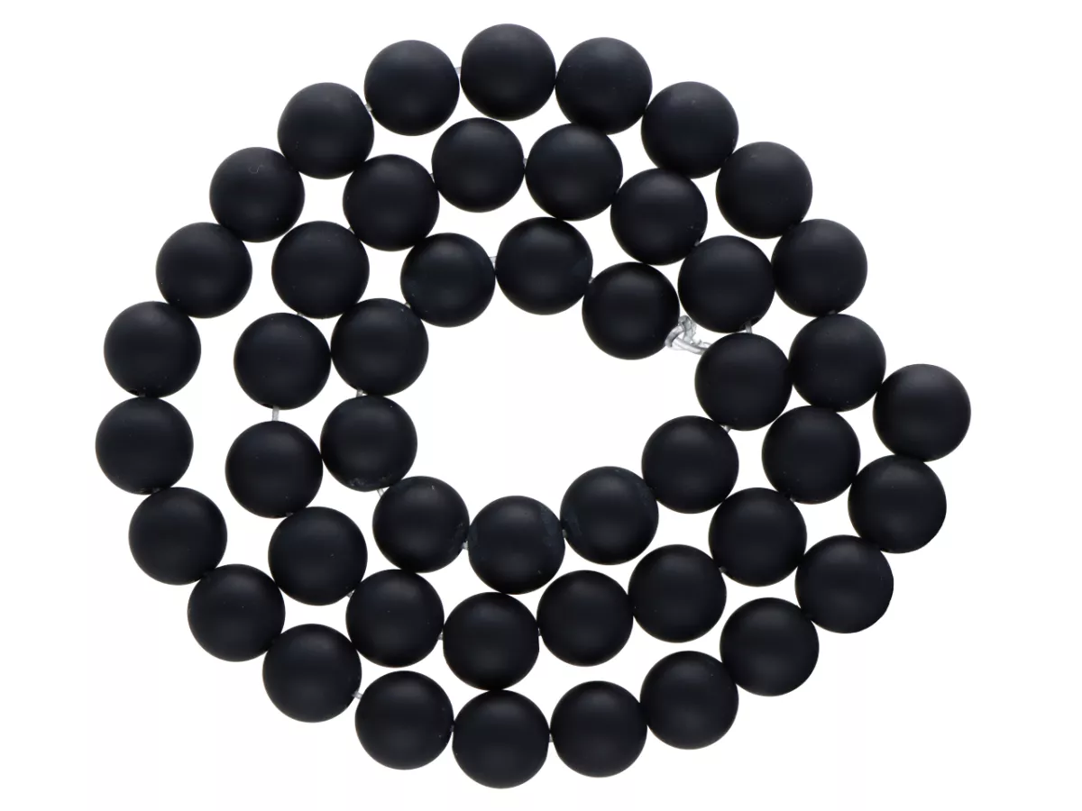 K6Y55 ONYKS LUX MATOWY KULE 8 mm - 1 SZNUR