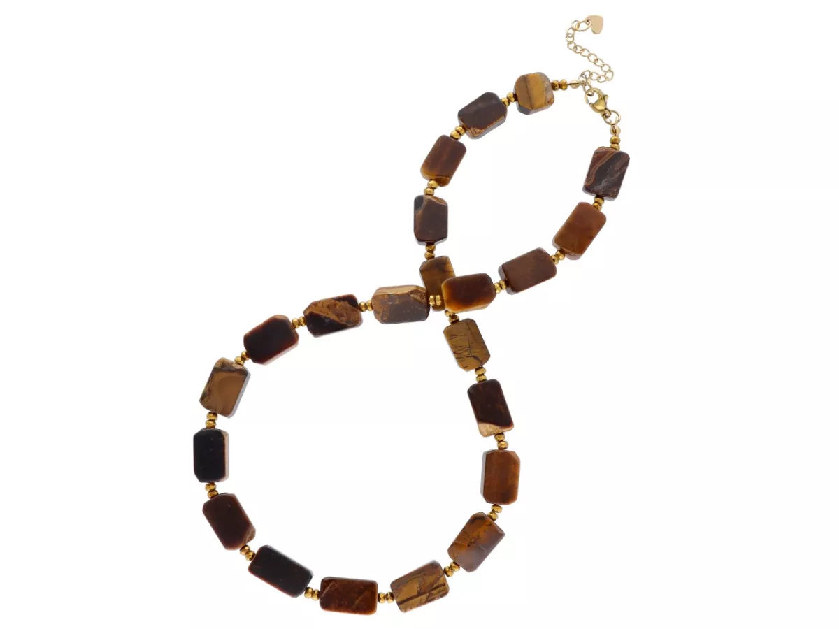 N3N35 NASZYJNIK TYGRYSIE OKO BRYŁKI