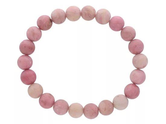 R3A99 BRANSOLETKA RODONIT MATOWY KULE 8,5 mm