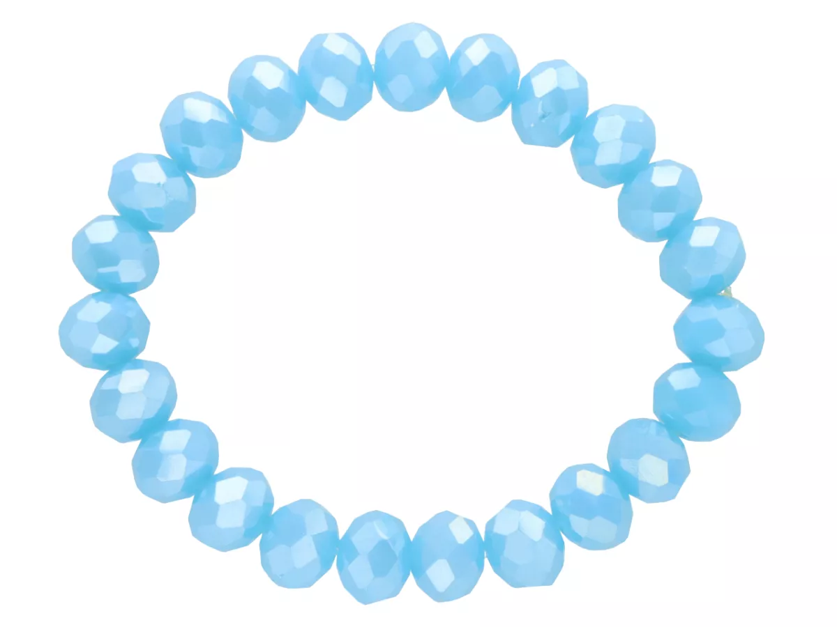 R3C52 BRANSOLETKA KRYSZTAŁKI 10 mm NA GUMCE