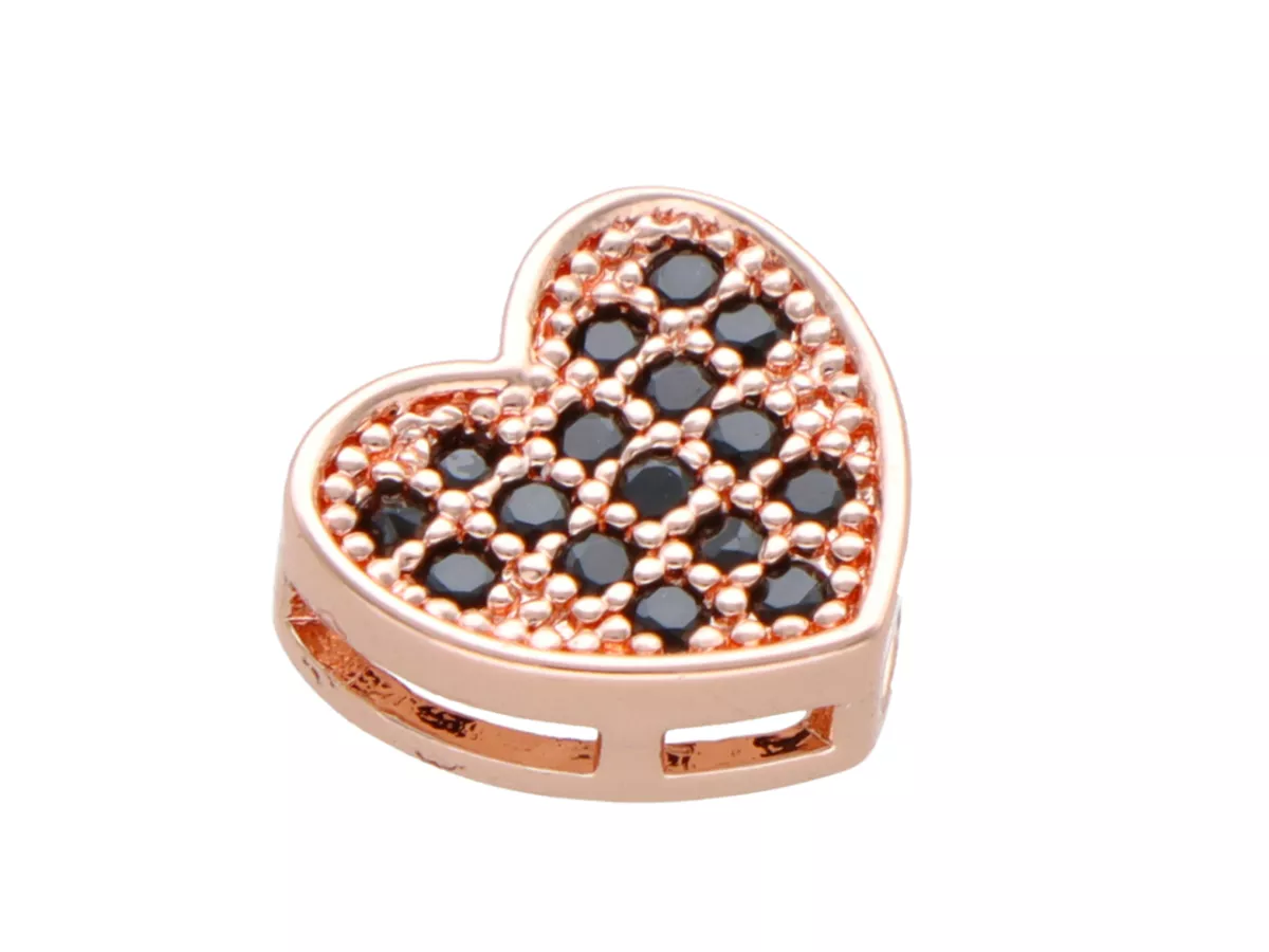 P5R15 PRZEKŁADKA OZDOBNA Z MIEDZI Z CYRKONIAMI - 1 SZTUKA