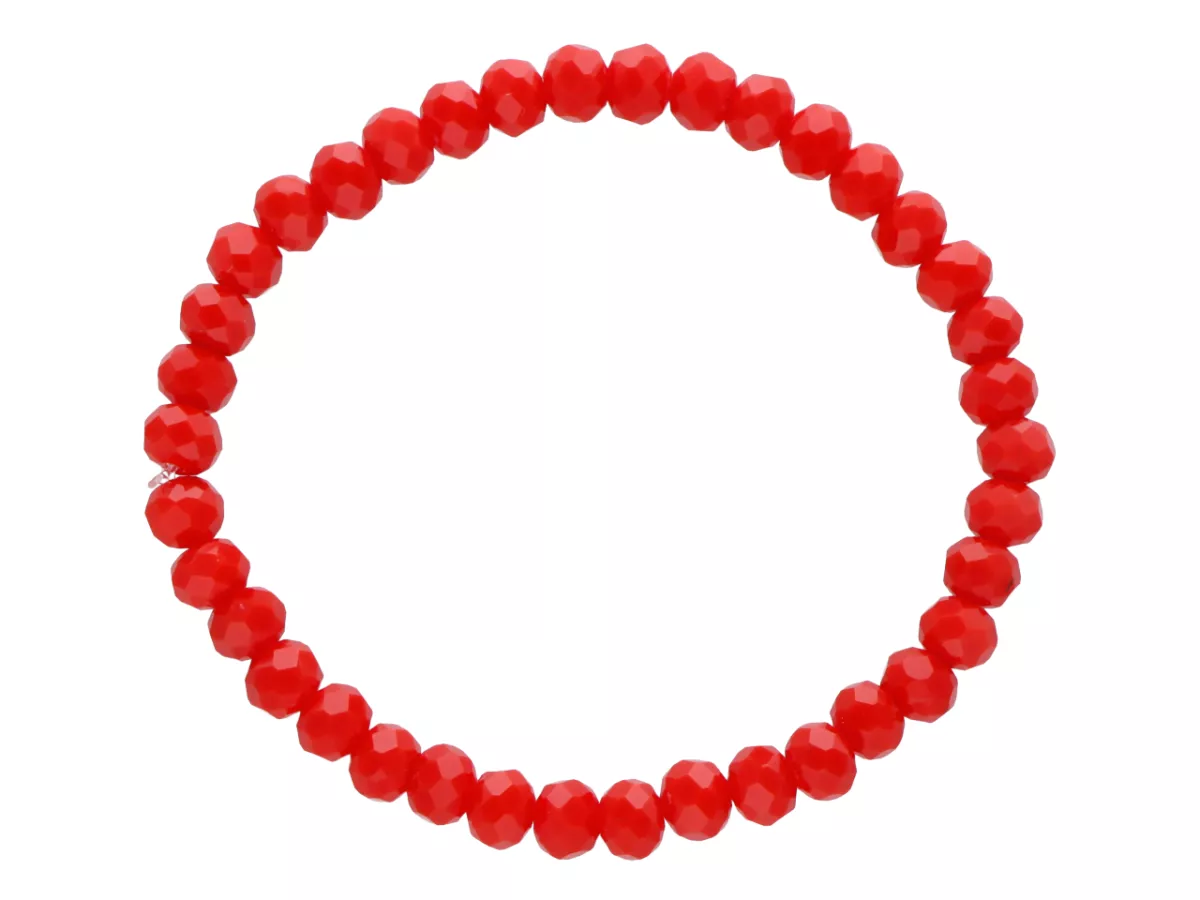 R4G06 BRANSOLETKA KRYSZTAŁKI 6 mm NA GUMCE