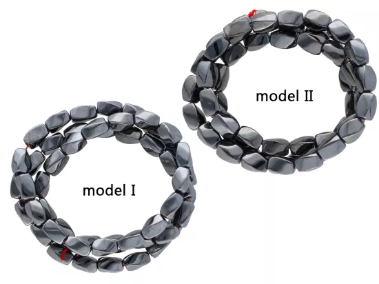 K6A80 HEMATYT ŁEZKI SKRĘCANE 5/8 mm - 1 SZNUR