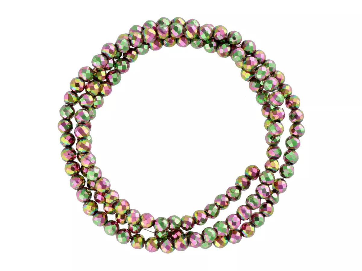 K6X33 HEMATYT KULE FASETOWANE 3 mm - 1 SZNUR