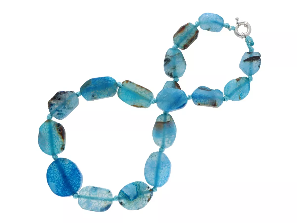 N2F27 NASZYJNIK AGAT PLASTRY