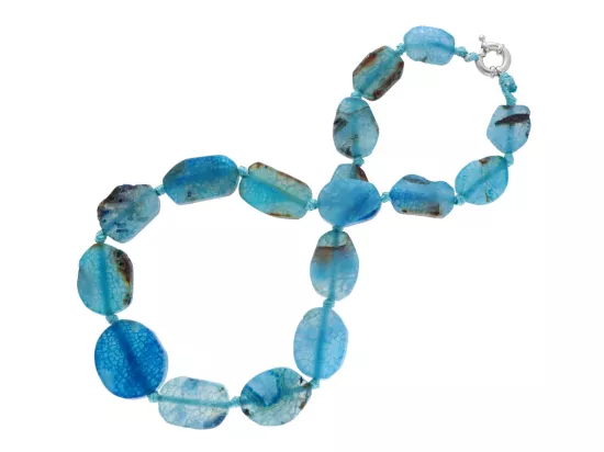 N2F27 NASZYJNIK AGAT PLASTRY