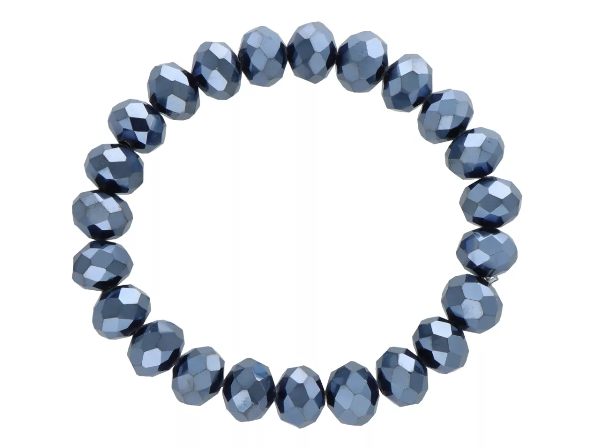 R4G84 BRANSOLETKA KRYSZTAŁKI 10 mm NA GUMCE