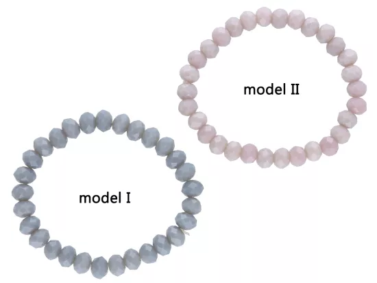 R2A17 BRANSOLETKA KRYSZTAŁKI NA GUMCE