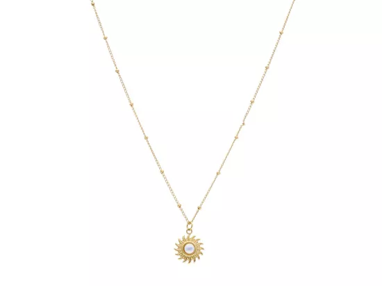 N3N28 NASZYJNIK MASA PERŁOWA I STAL CHIRURGICZNA