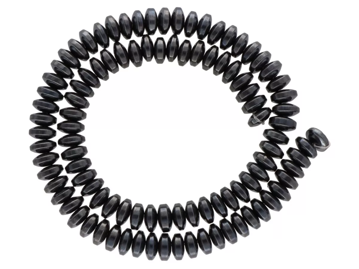 K6O77 HEMATYT TALERZYKI 8.5 mm 1 SZNUR