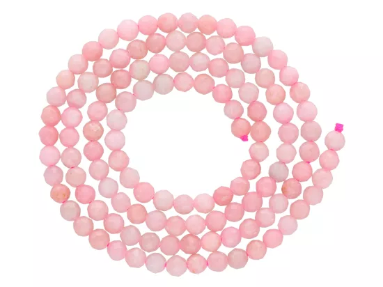K7M75 OPAL RÓŻOWY KULE FASETOWANE 3 mm - 1 SZNUR