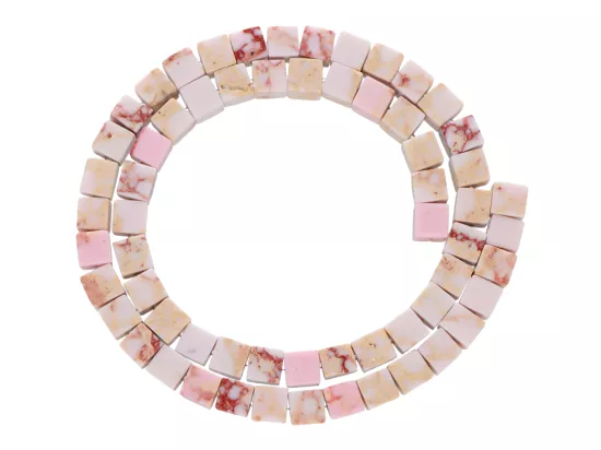 K7L17 JASPIS CESARSKI KOSTKI 6/6 mm - 1 SZNUR