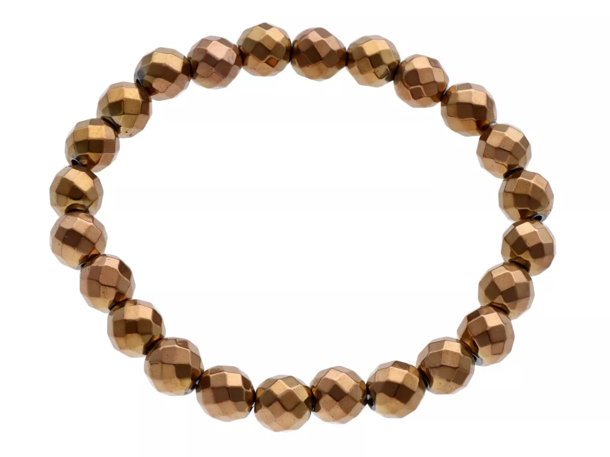 R2G00 BRANSOLETKA HEMATYT KULE FASET. 8 mm