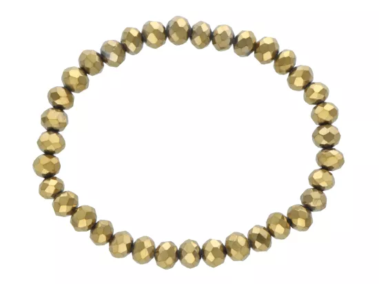 R4C95 BRANSOLETKA KRYSZTAŁKI 6 mm NA GUMCE