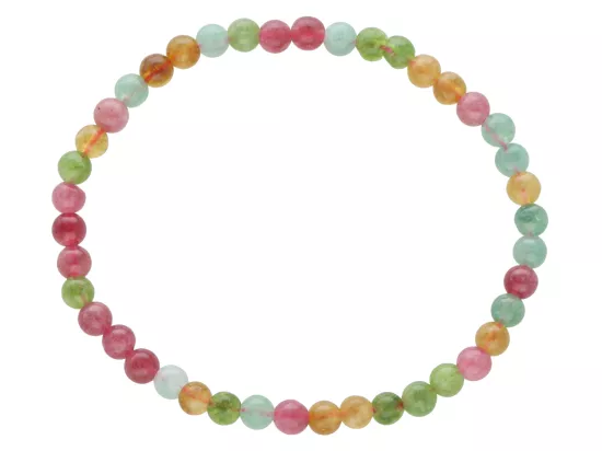 R5A76 BRANSOLETKA JADEIT TURMALINOWY KULE 4,5 mm