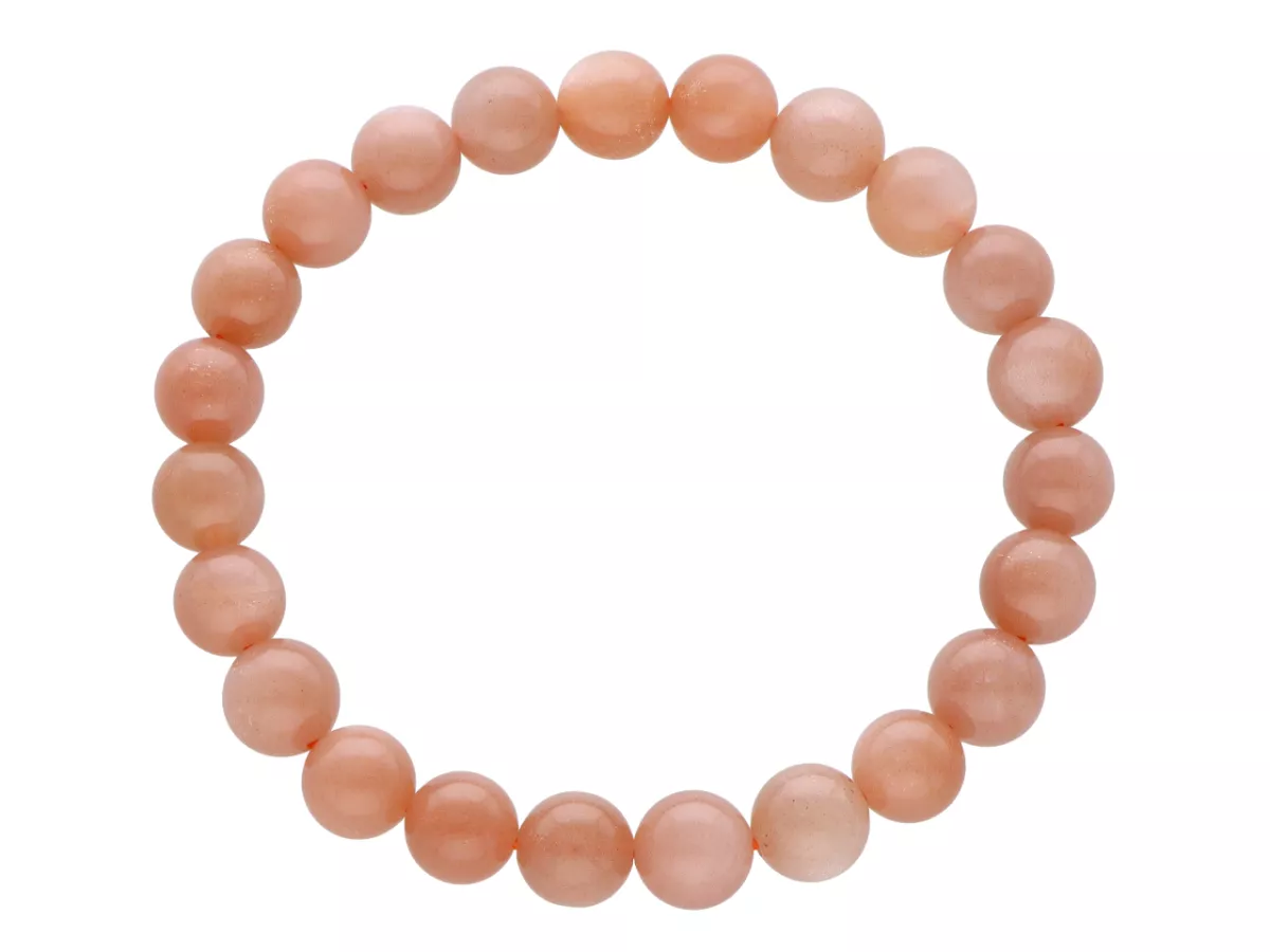 R4J20 BRANSOLETKA KAMIEŃ SŁONECZNY KULE 8,5 mm