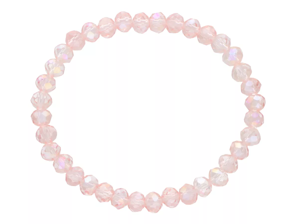 R1S75 BRANSOLETKA KRYSZTAŁKI 6 mm NA GUMCE