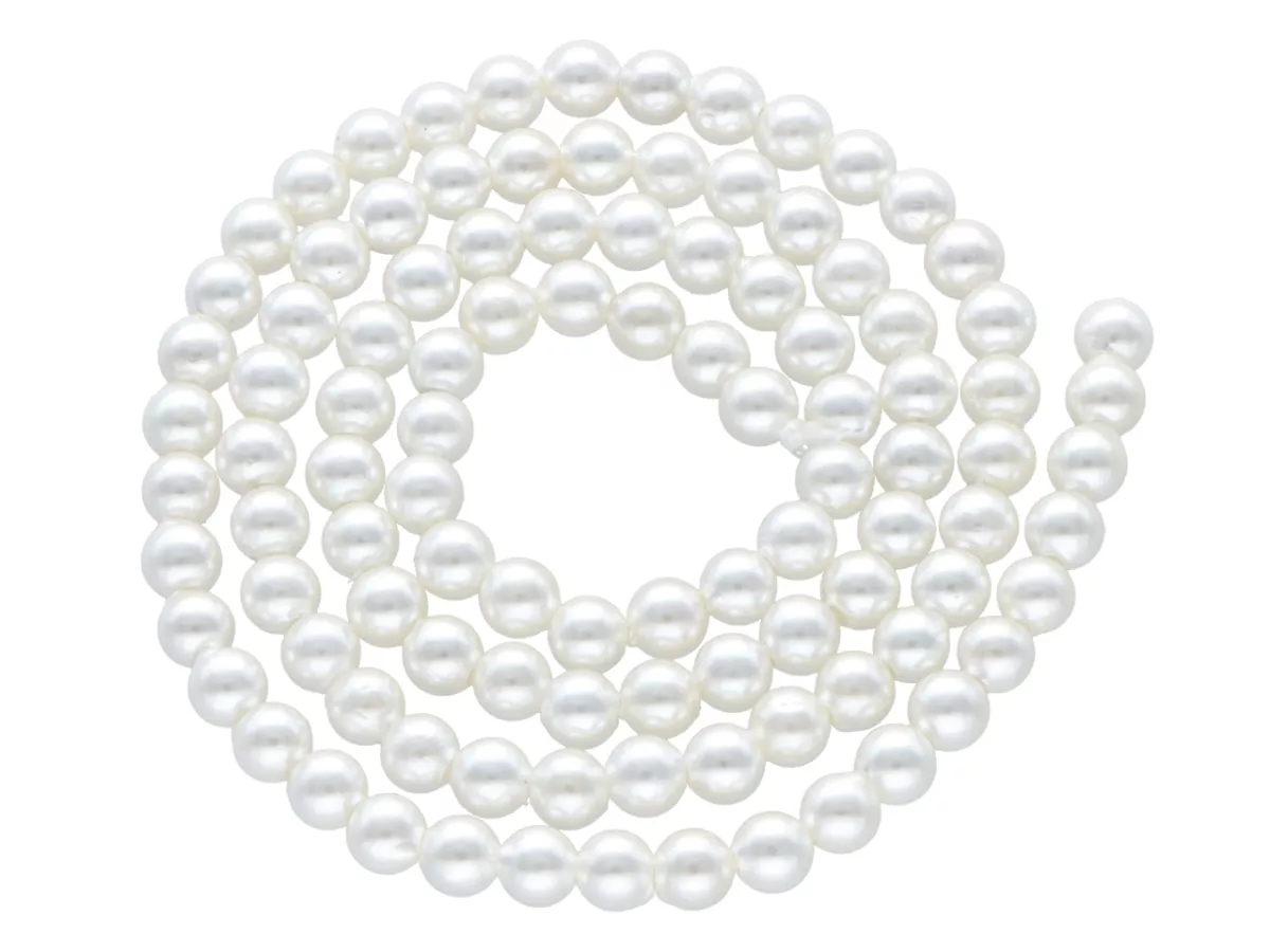 P1F88 PERŁA MAJORKA KULE 4 mm - 1 SZNUR