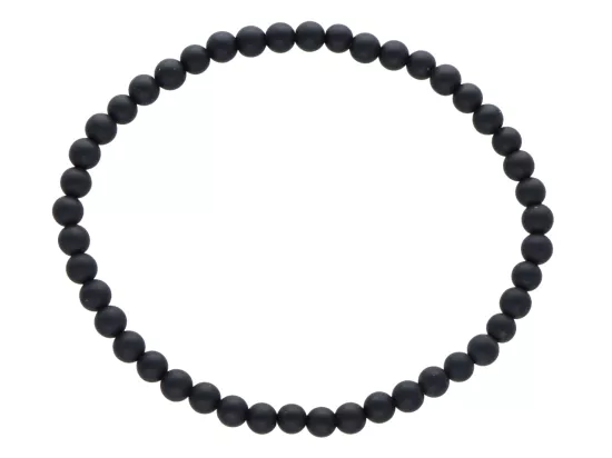 R3N59 BRANSOLETKA ONYKS LUX MATOWY KULE 4,5 mm