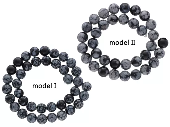 K5R15 OBSYDIAN ŚNIEŻNY KULE 10 mm