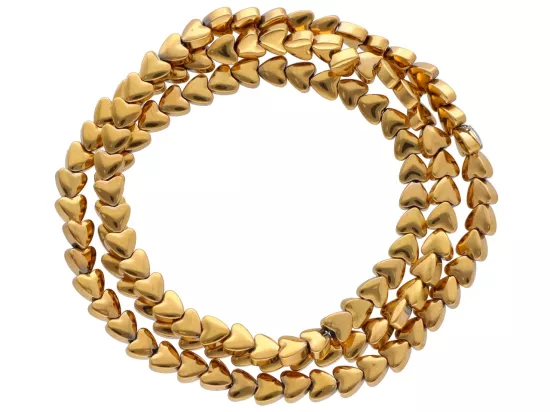 K7O98 HEMATYT MIODOWY SERCE 4/4 mm - 1 SZNUR